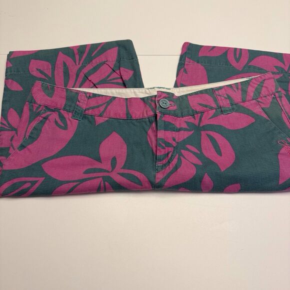 Vintage O'Neil Jr's 13 Green Pink 100% Ripstop Cotton Hawaiian Board Shorts - Picture 12 of 16